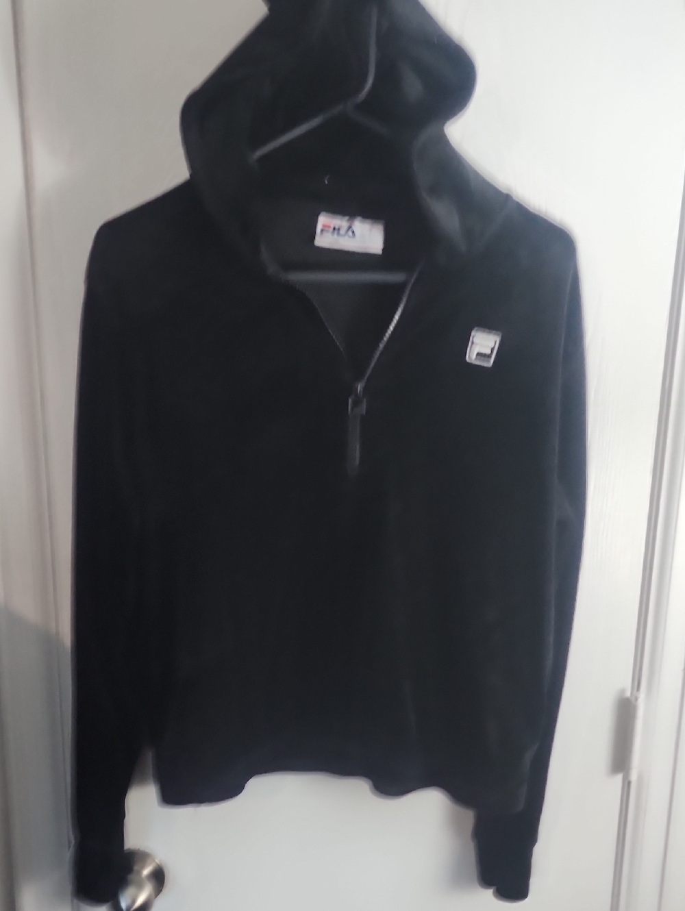 Fila Men’s Black Half-Zip Hooded Sweater